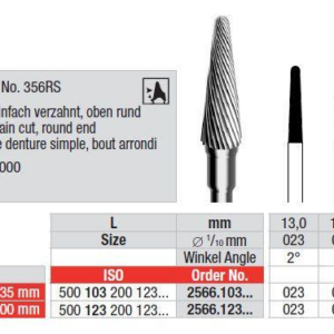 2566.103.031 Cone cutter plain cut