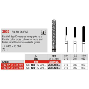 2635.103.010 Parallel cutter cross cut
