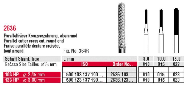 2636.103.015 Parallel cutter cross cut