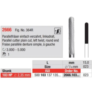 2666.103.023 Parallel cutter plain cut
