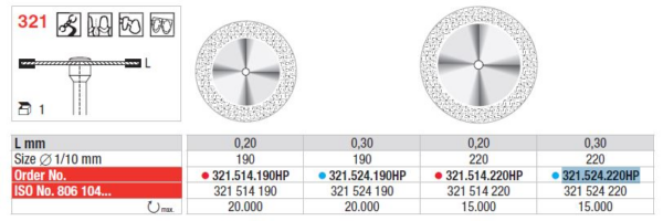 321.524.190HP Diamond disc - Flex