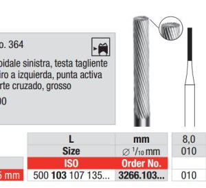 3266.103.010 Parallel cutter plain cut