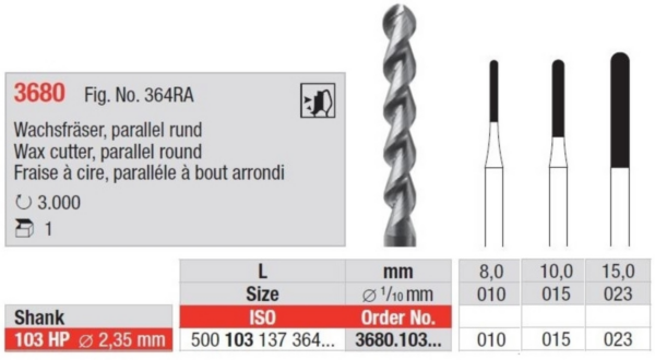 3680.103.023 Parallel wax cutter