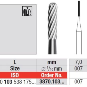 3870.103.012 Grooving cutter - HP short