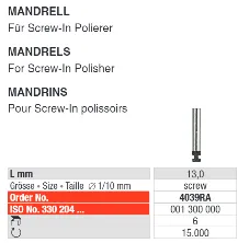 4039RA-6 Screw-In Mandrel