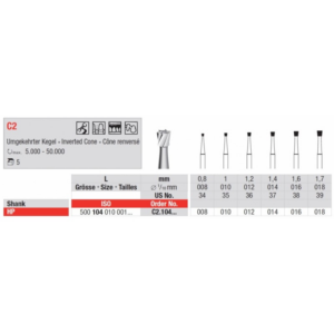 C2.104.018 TC Bur - inverted cone HP