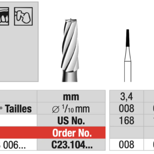 C23.104.014 TC Bur - tapered fissure HP