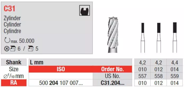C31.204.014 TC Bur RA - cylinder