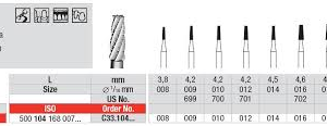 C33.104.023 TC Bur HP - tapered fissure