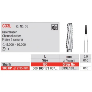 C33L.103.010 Grooving cutter - HP short