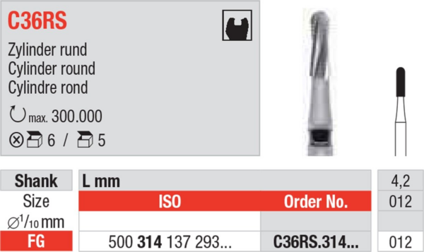 C36RS.314.012 TC Bur FG - cylinder round