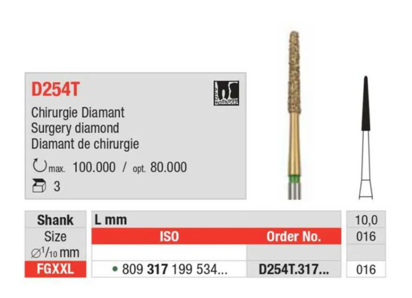 D254T.317.016 Surgery Diamond FGXXL