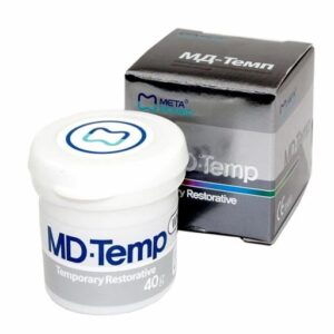 MD-Temp PLUS - White (Hydraulic Temporary Restorative)   40g Jar with one touch cap